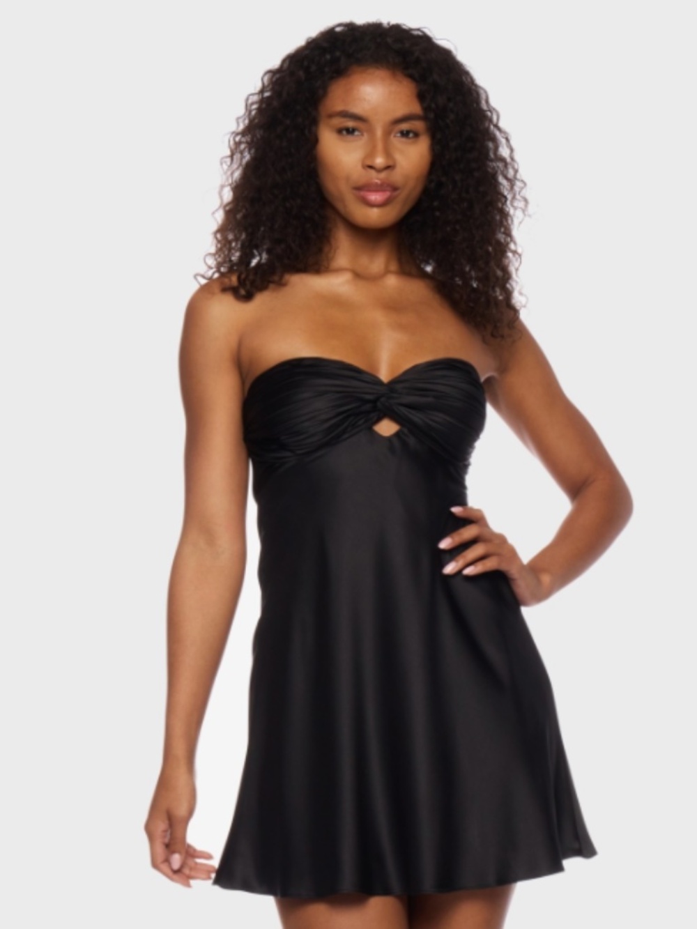 Alex & Sophia Juniors' Open-Back Strapless Dress - Black Size 15/16